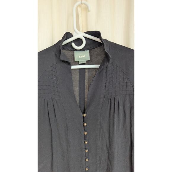 Anthropologie Maeve Ceycan Tunic M Retails $150 Black Flowy Goth Boho - Picture 4 of 11